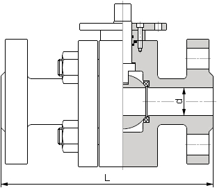 電動(dòng)高壓球閥結(jié)構(gòu)示意圖
